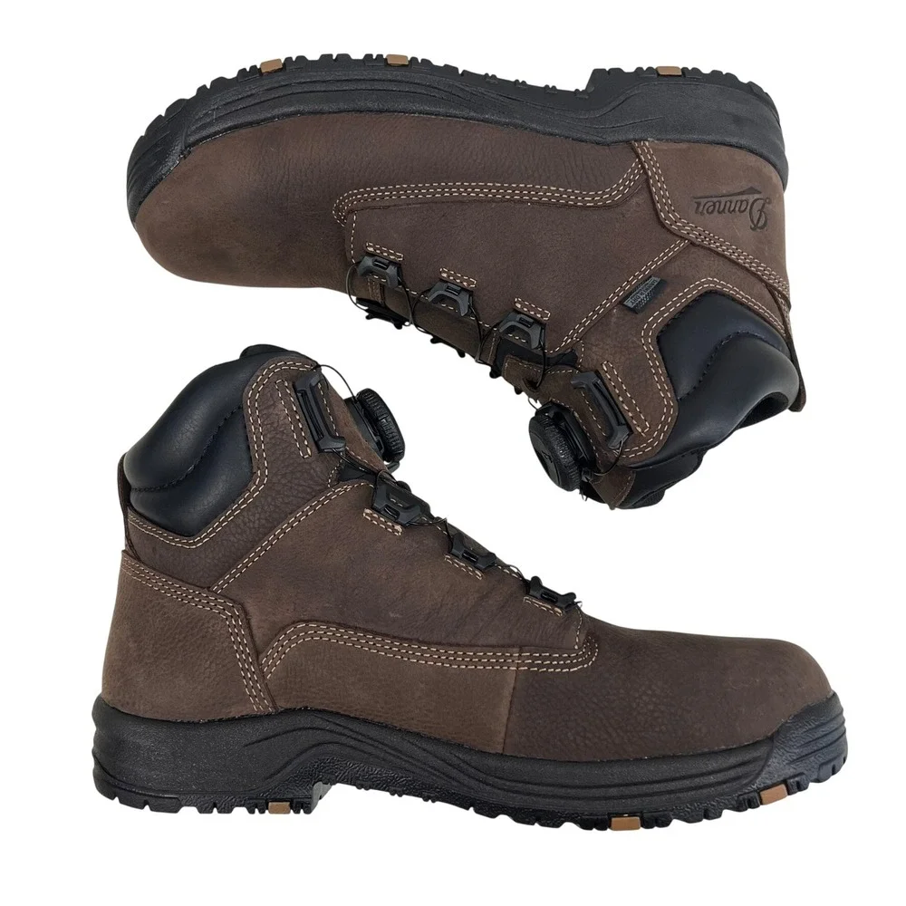 Danner Caliper BOA 6 Brown AL Mens 10 EE Waterproof Work Boots 19420 Alum Toe